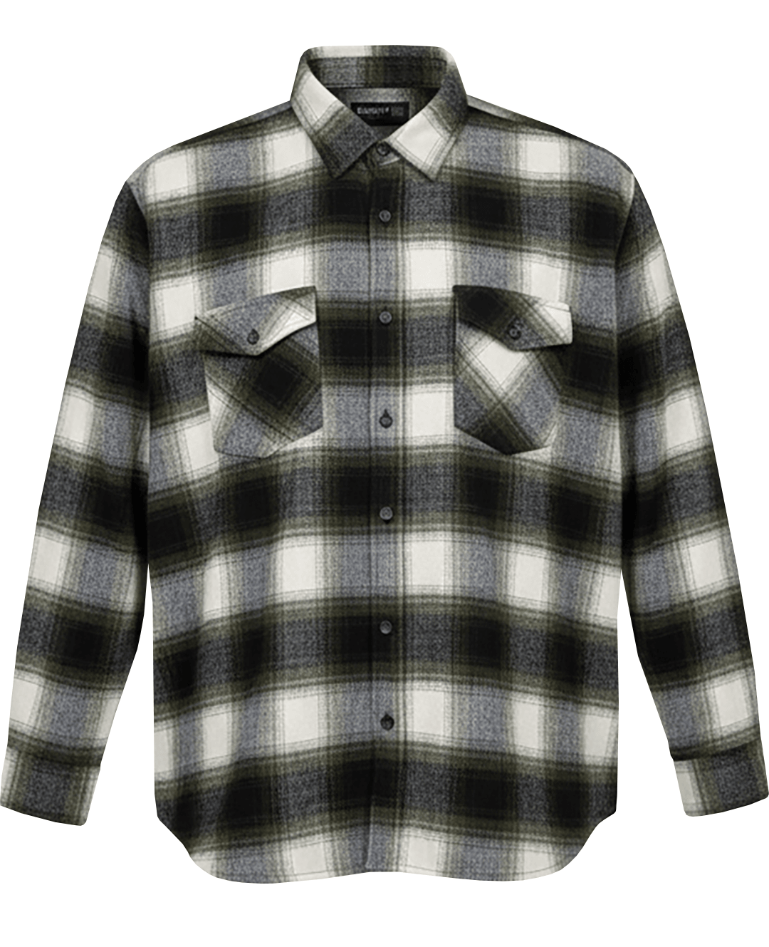 Büyük Beden Kışlık Oduncu Gömlek Çift Cepli Ekose - Yeşil