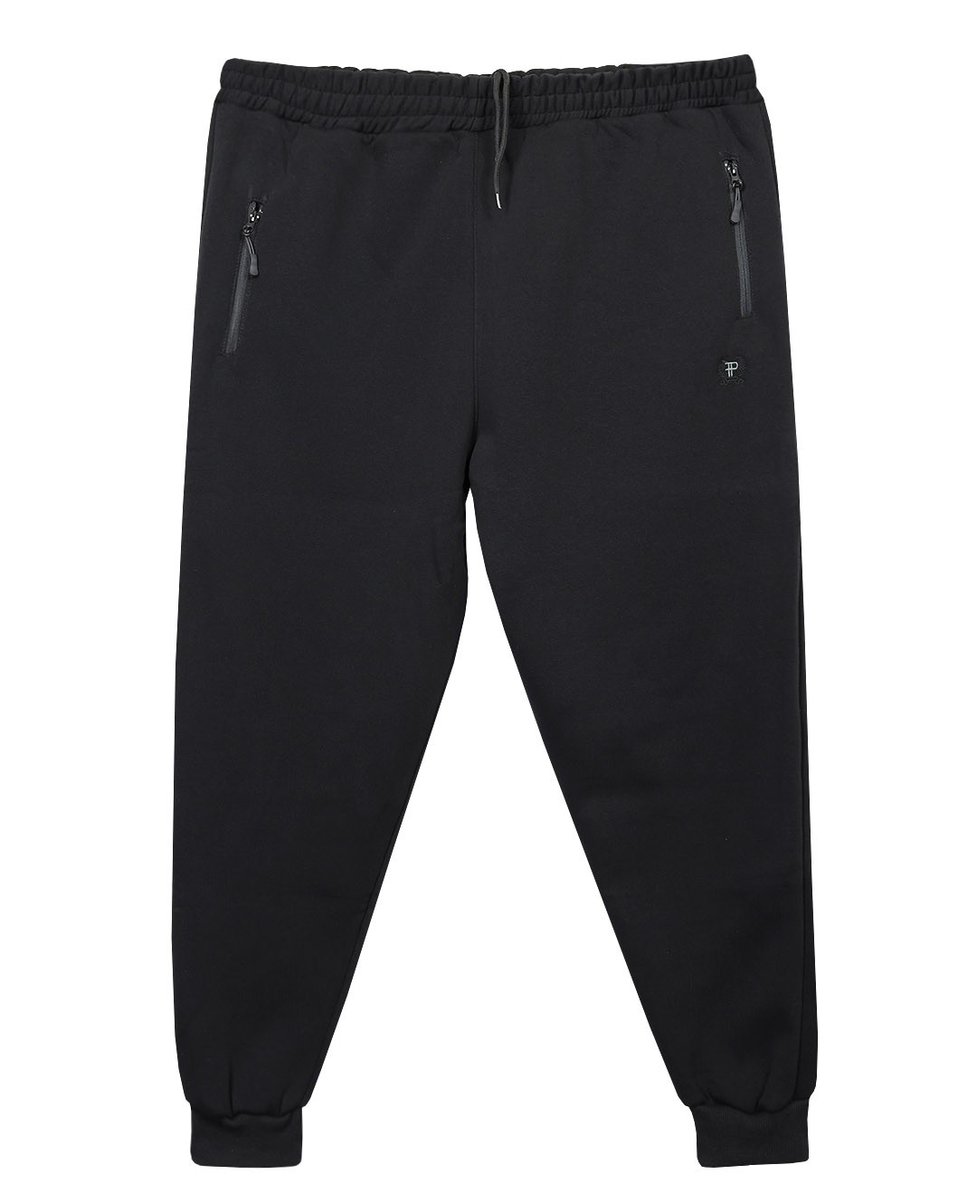 Ribbed Winter Plus Size Tracksuit Bottom 3 thread Black