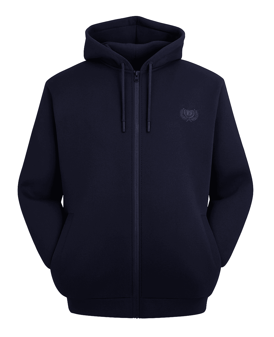 Büyük Beden Fermuarlı 3 İplik Sweatshirt (Ekstra Geniş) - Lacivert