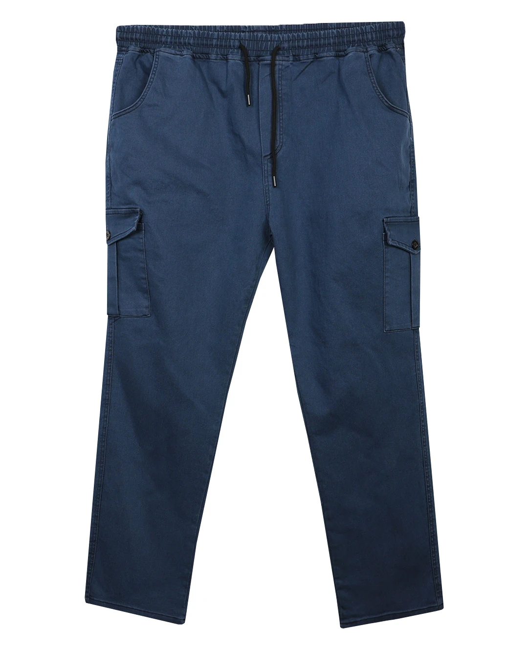 Kışlık Kargo Cepli Büyük Beden Bağcıklı Denim Pantolon - Karol Mavi