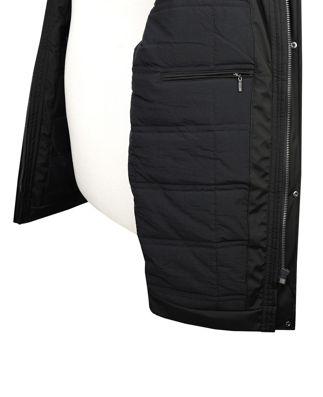 Plus Size Lined Softshell Coat Smoked