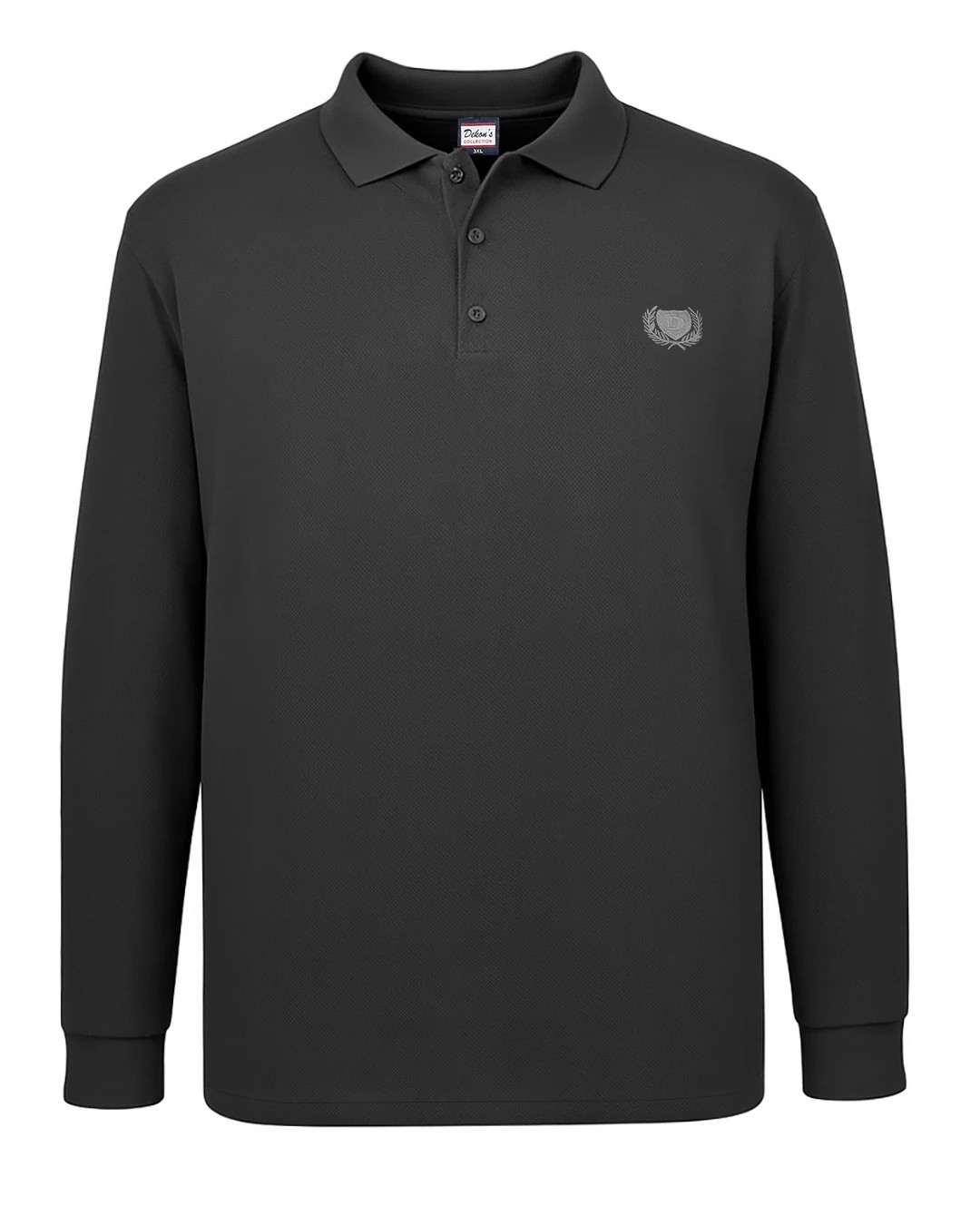 Büyük Beden Lacos Pike Polo Yaka Sweatshirt - Antrasit