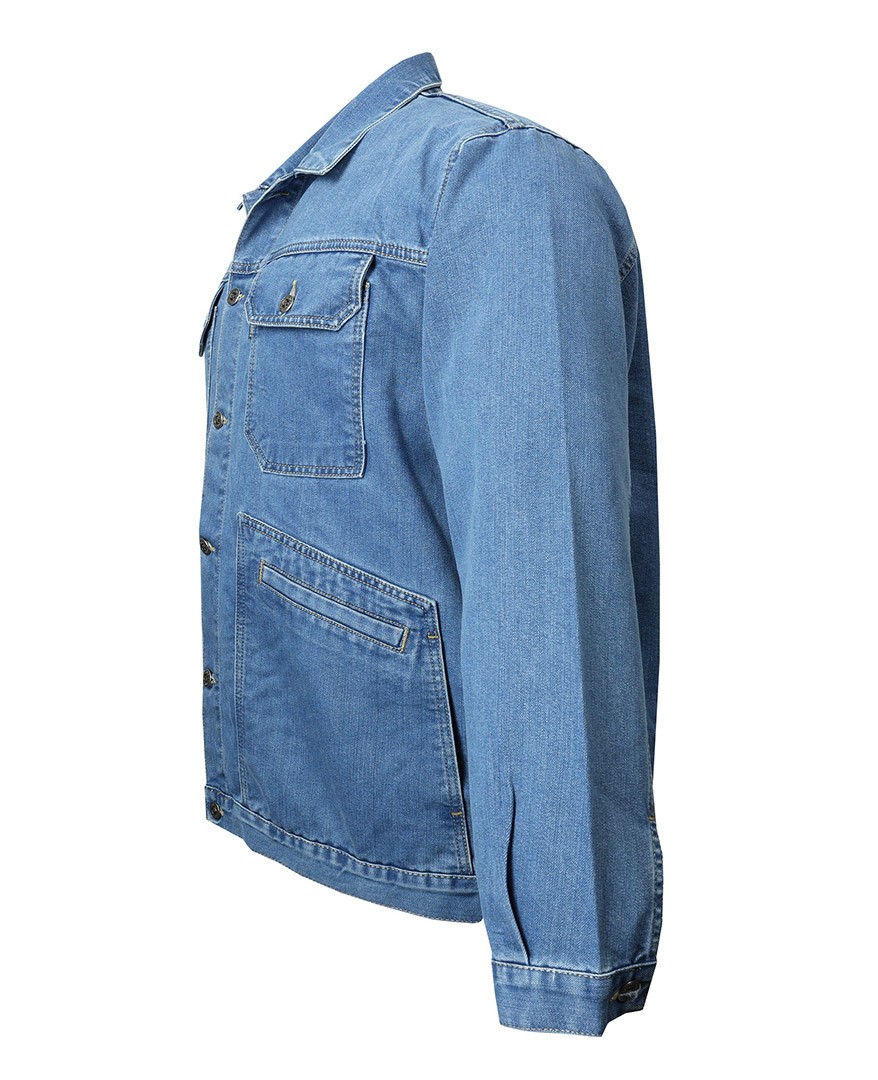 Plus Size Denim Jacket Dekons Symbol Blue