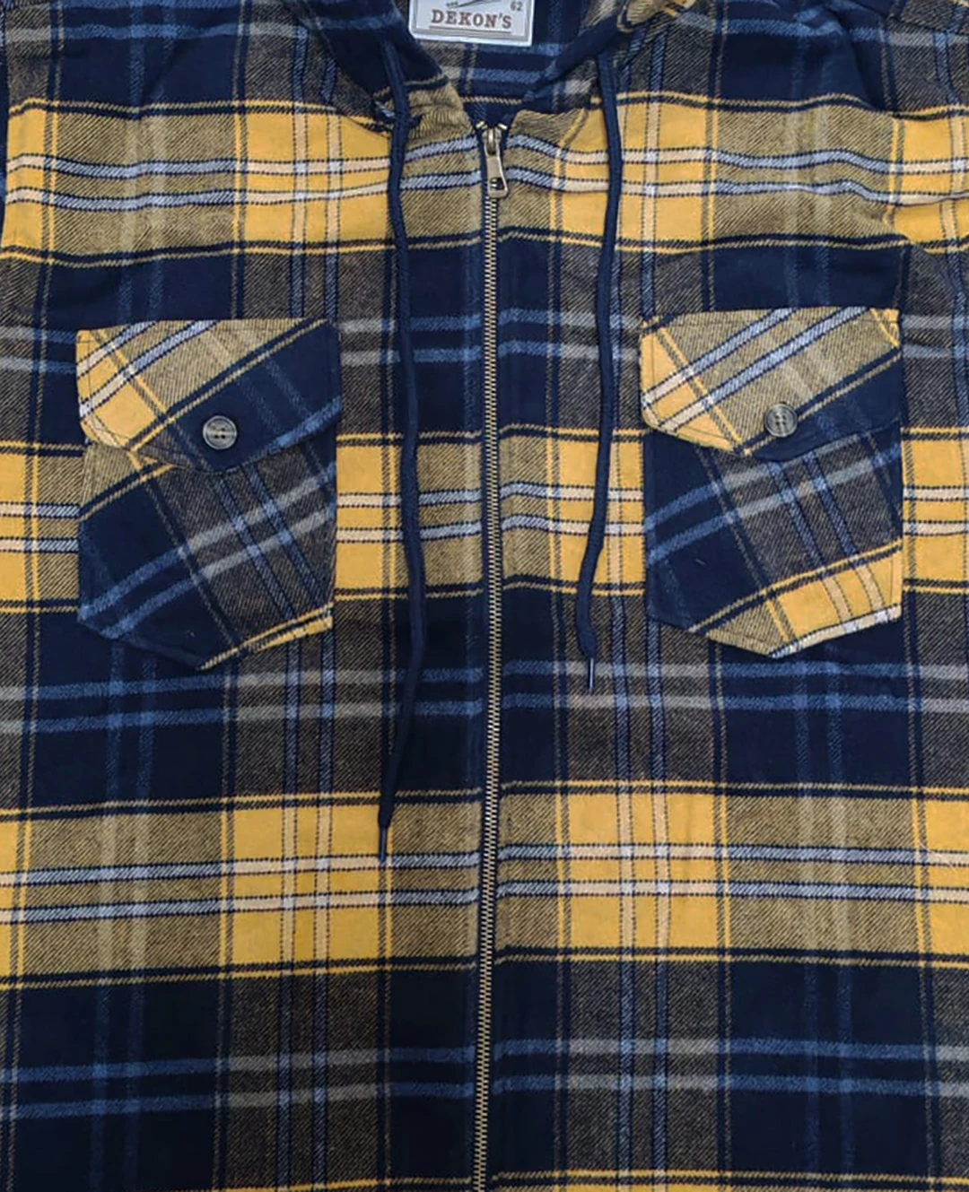 Büyük Beden Kapşonlu Oduncu Sweat Ekose