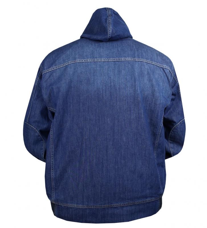 Men's Plus Size Hooded Denim Jacket Astra