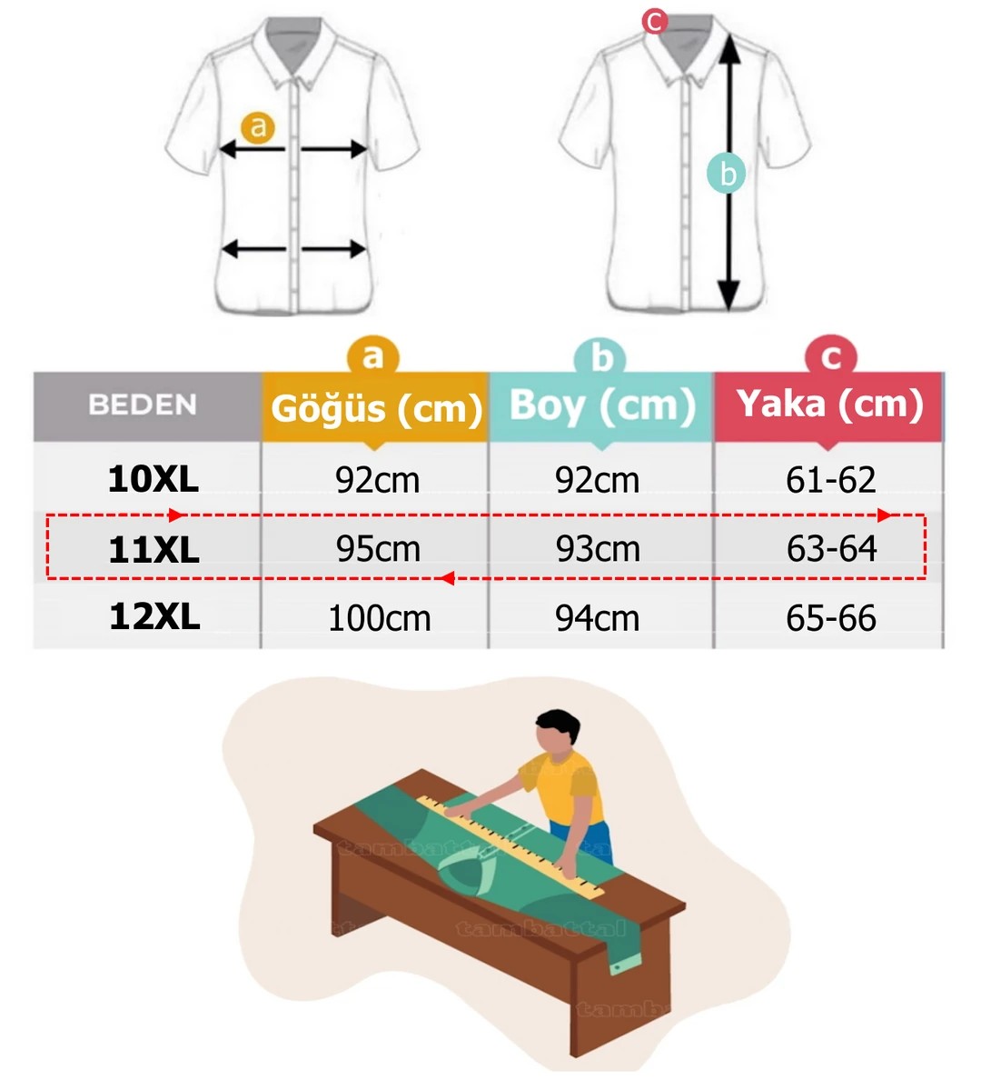 Süper Büyük Beden Gömlek Uzun Kol 10XL-11XL-12XL