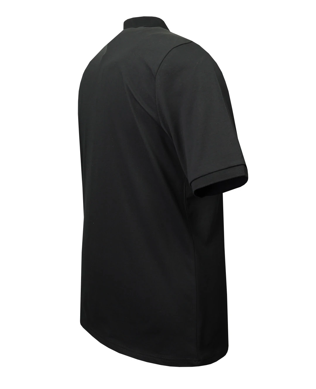 Büyük Beden Likralı Pike Polo Yaka Tişört - Siyah