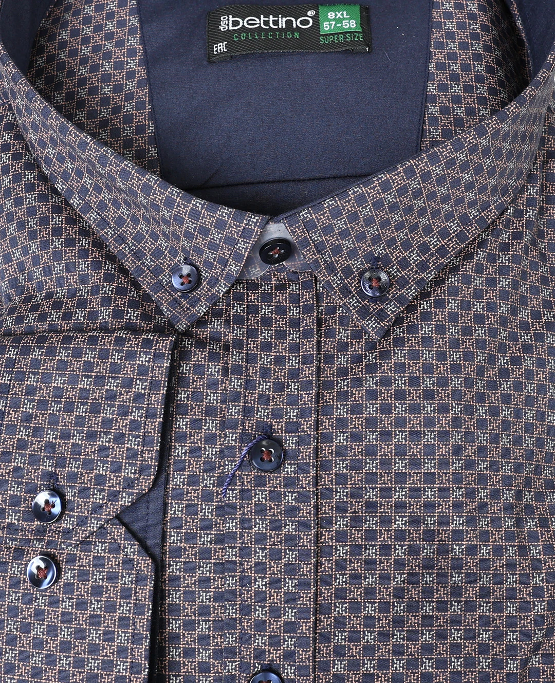 Likralı Süper Size Gömlek Düğme Yaka Uzun Kol