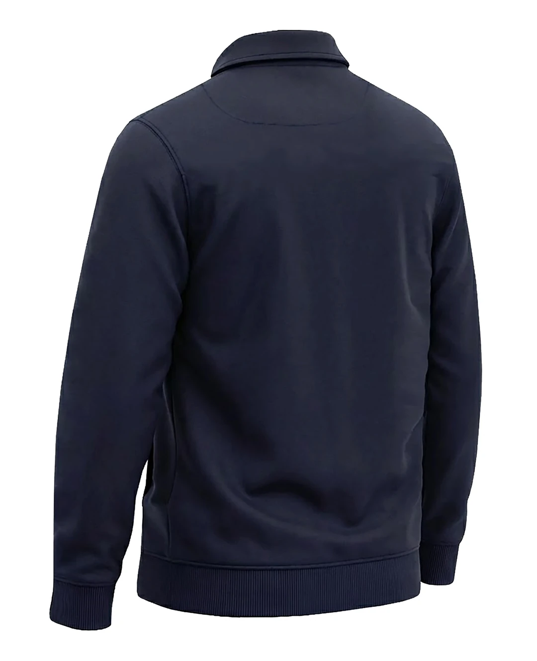 Kışlık Büyük Beden 3 iplik Yarım Fermuarlı Kanguru Cep Sweat - Lacivert