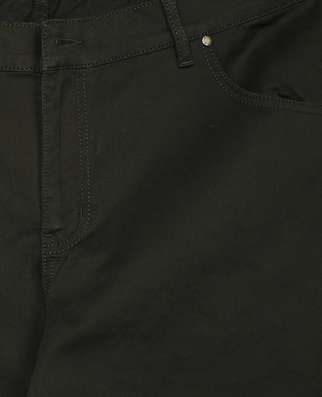 Büyük Beden Gabardin Pantolon 507 Cord Oliv