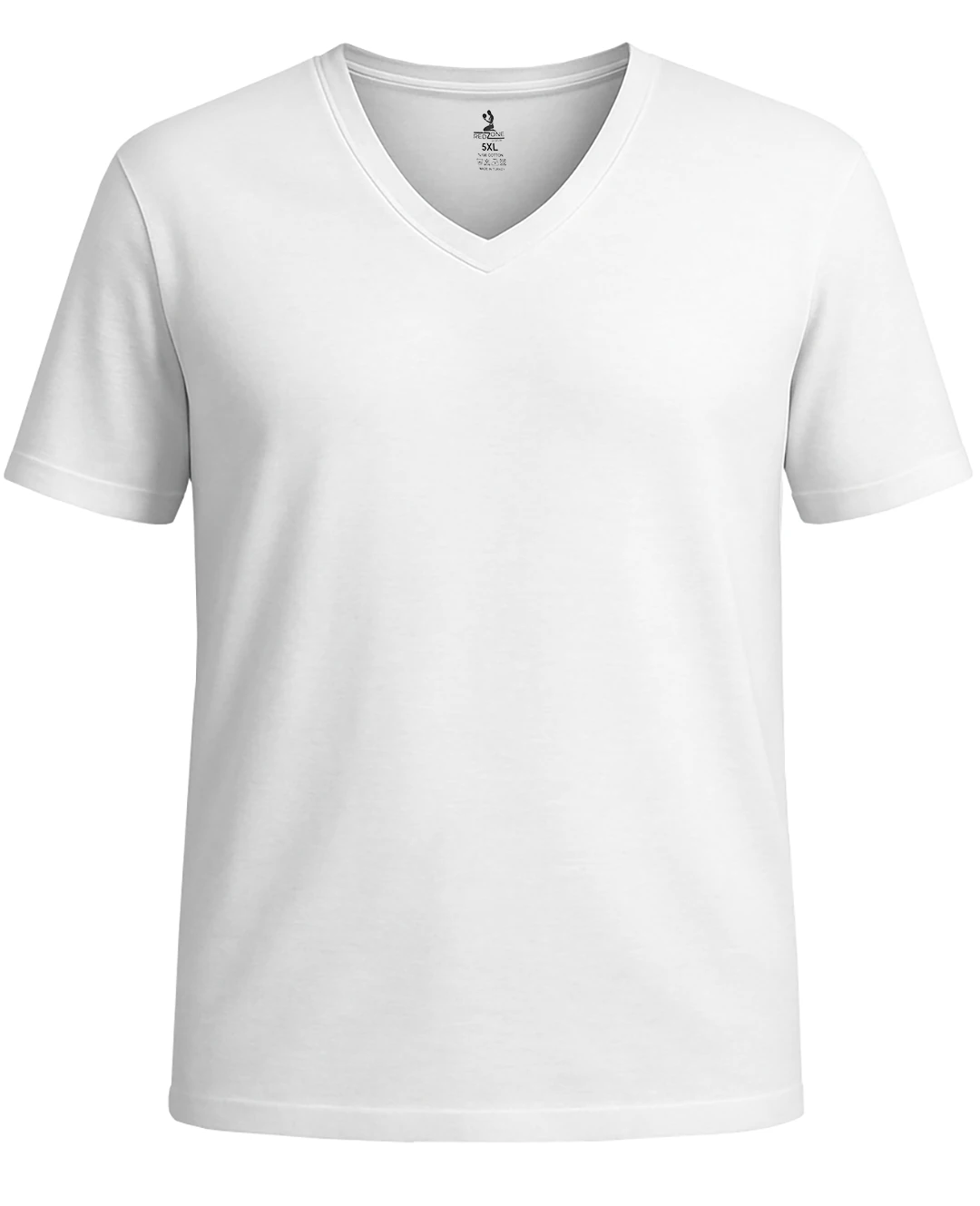 Büyük Beden V Yaka Fanila Atlet - Beyaz