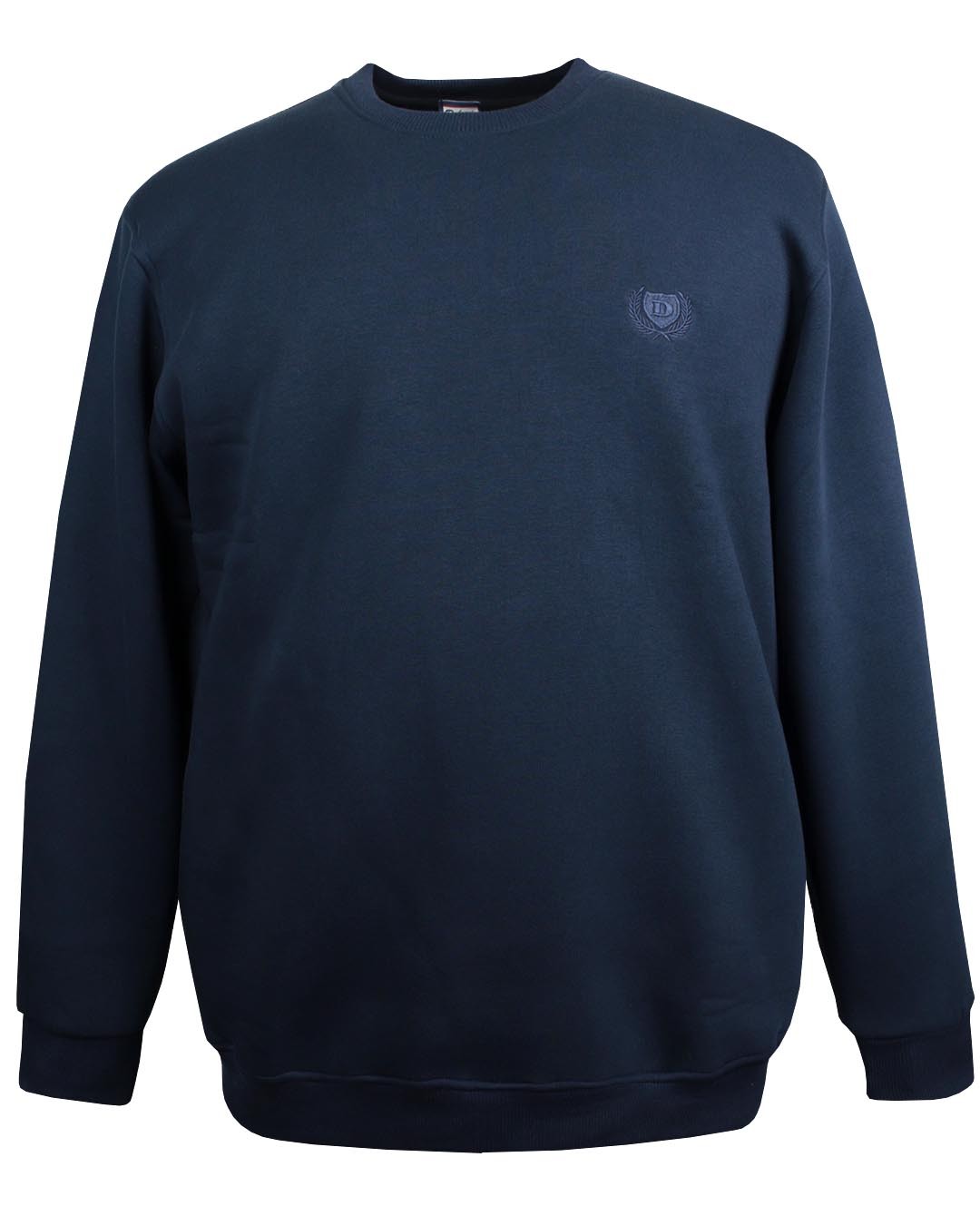 Plus Size Men's Sweat 3 Yarn Bis.Collar Navy Blue