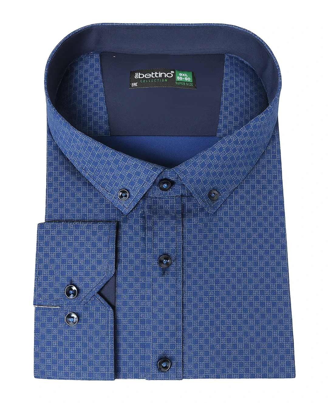 Likralı Süper Size Gömlek Düğme Yaka Uzun Kol