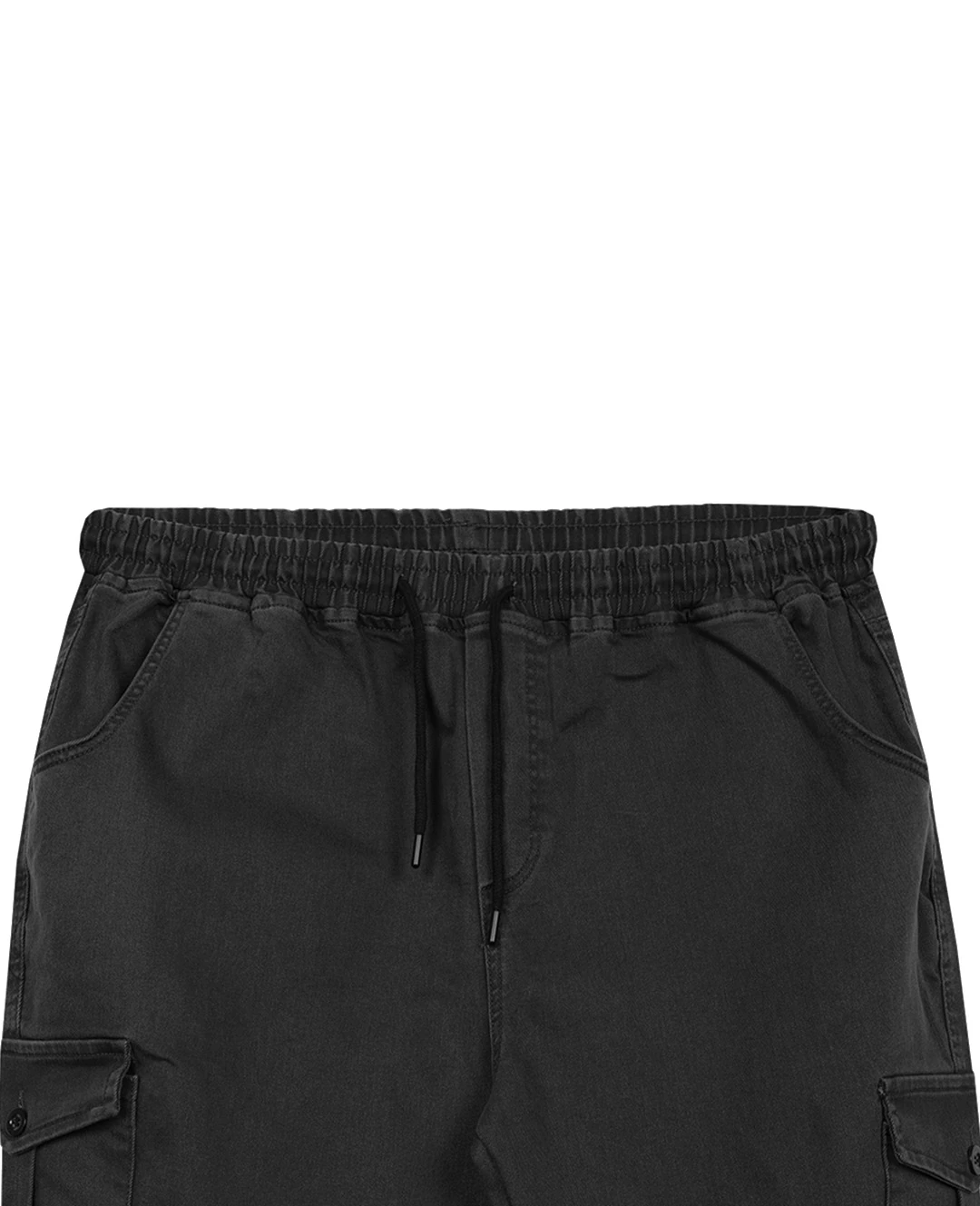 Kışlık Büyük Beden Jogger Kot Pantolon Paça Lastikli - Siyah