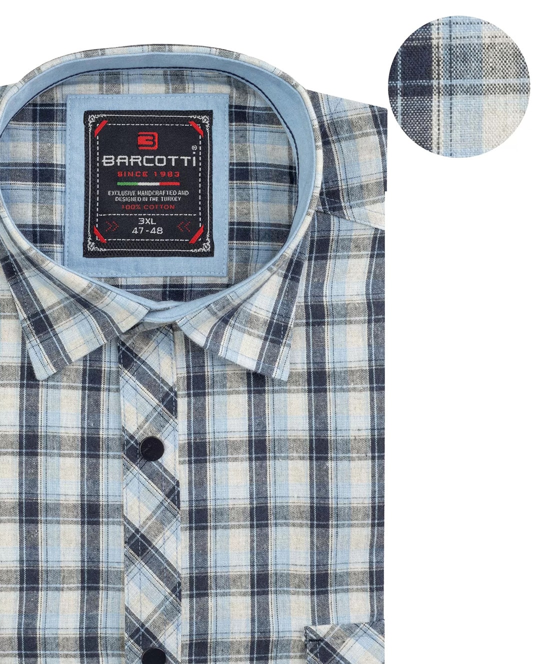 Büyük Beden Pamuklu Flannel Gömlek Çift Cepli