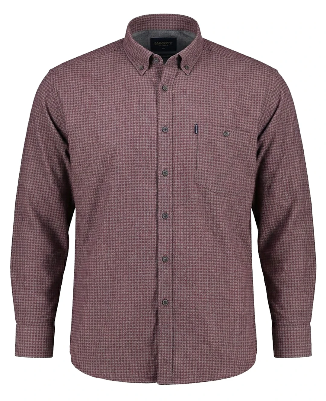 Büyük Beden Pamuklu Ekose Gömlek Düğme Yaka