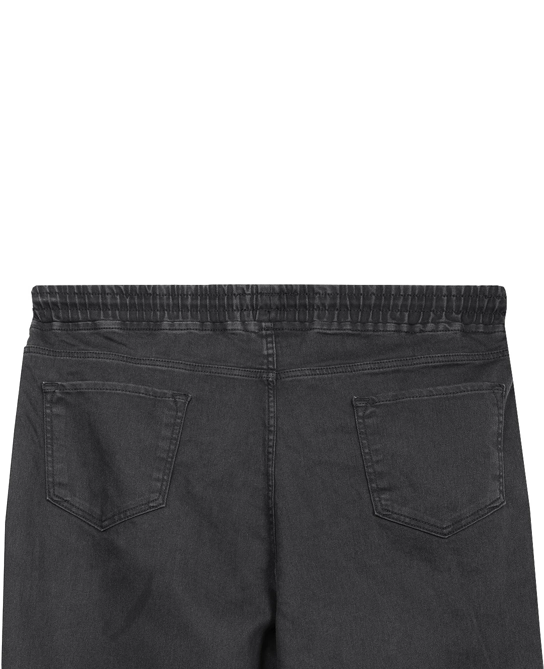 Kışlık Büyük Beden Bağcıklı Denim Pantolon - Antrasit