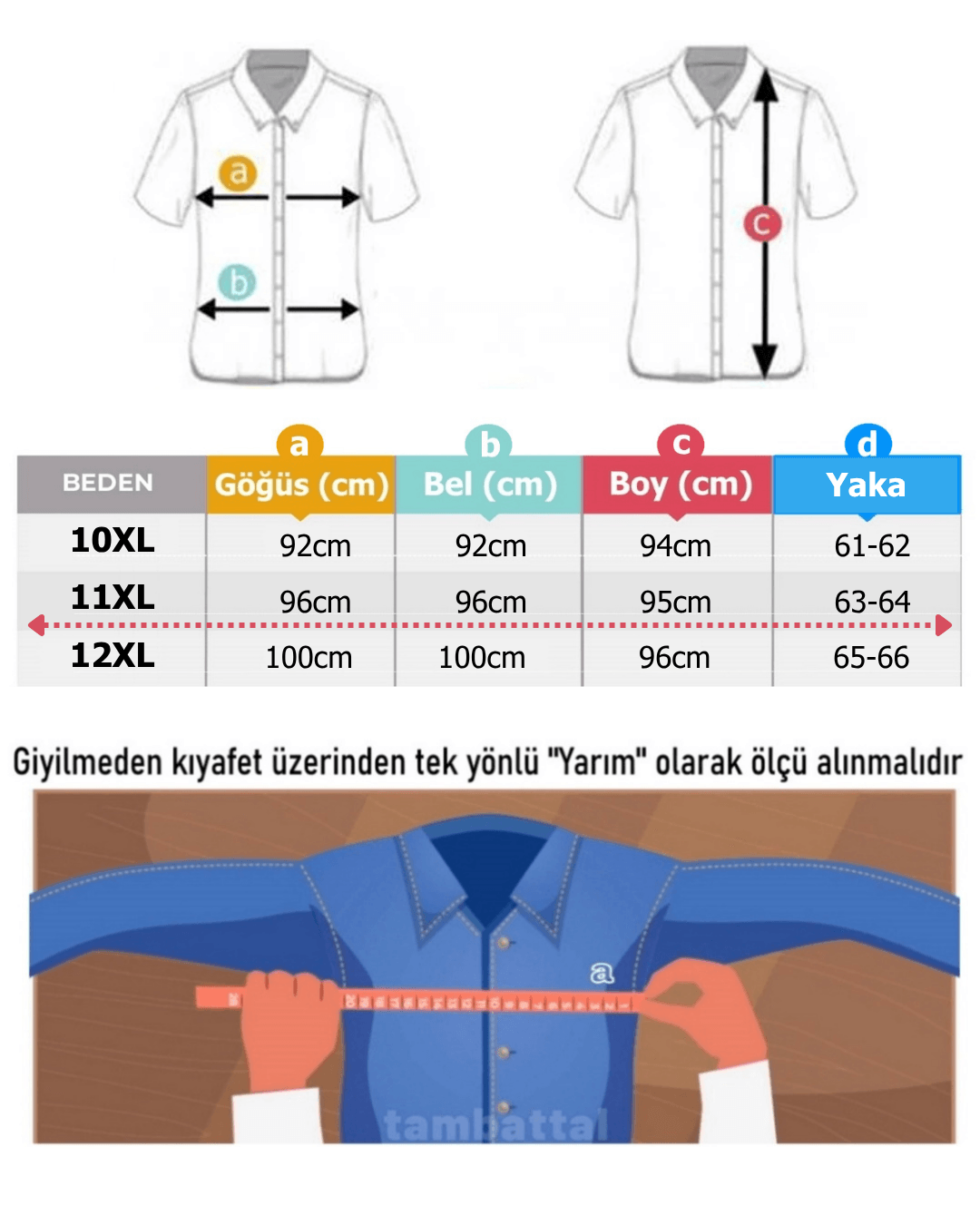 Kısa Kollu Süper Size Klasik Gömlek 10XL-11XL-12XL - Siyah