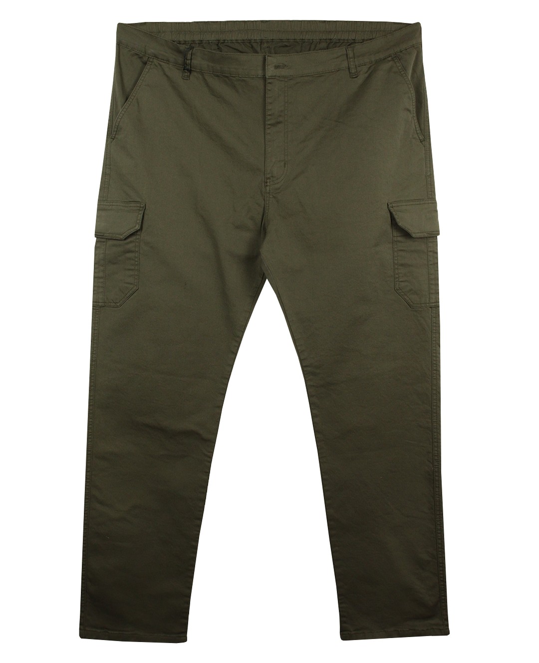 Winter Cargo Pockets Plus Size Gabardine Pants Khaki