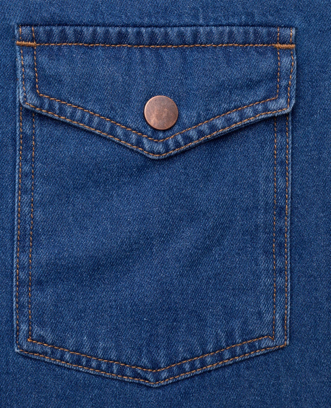 Plus Size Denim Shirt Side Pockets