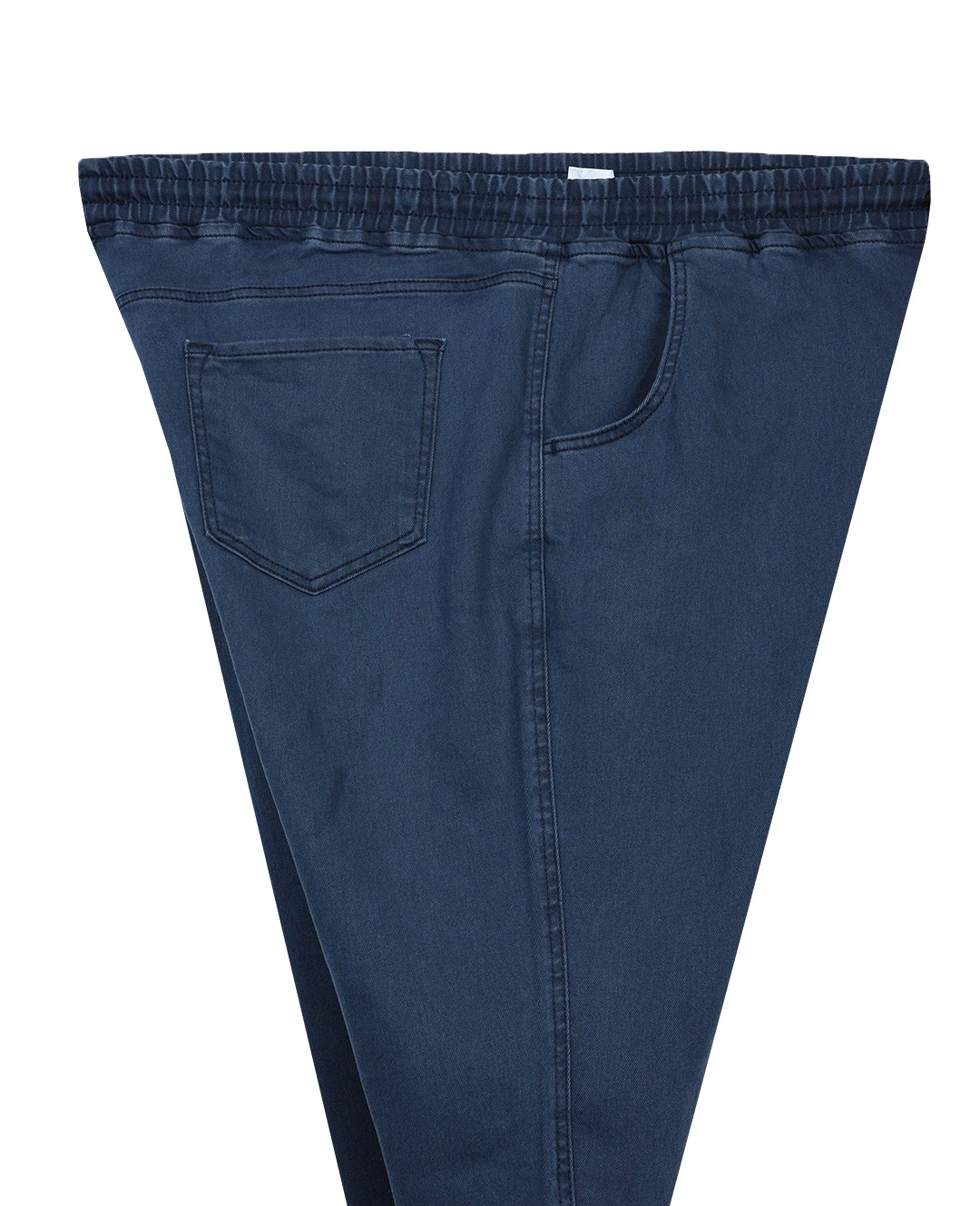 Kışlık Büyük Beden Bağcıklı Denim Pantolon - Karol Mavi