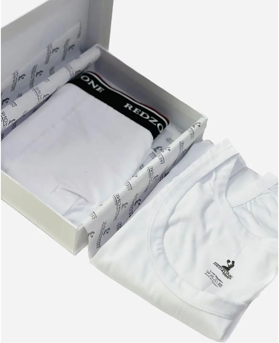 Plus Size Bamboo Boxed Athlete Boxer Set White