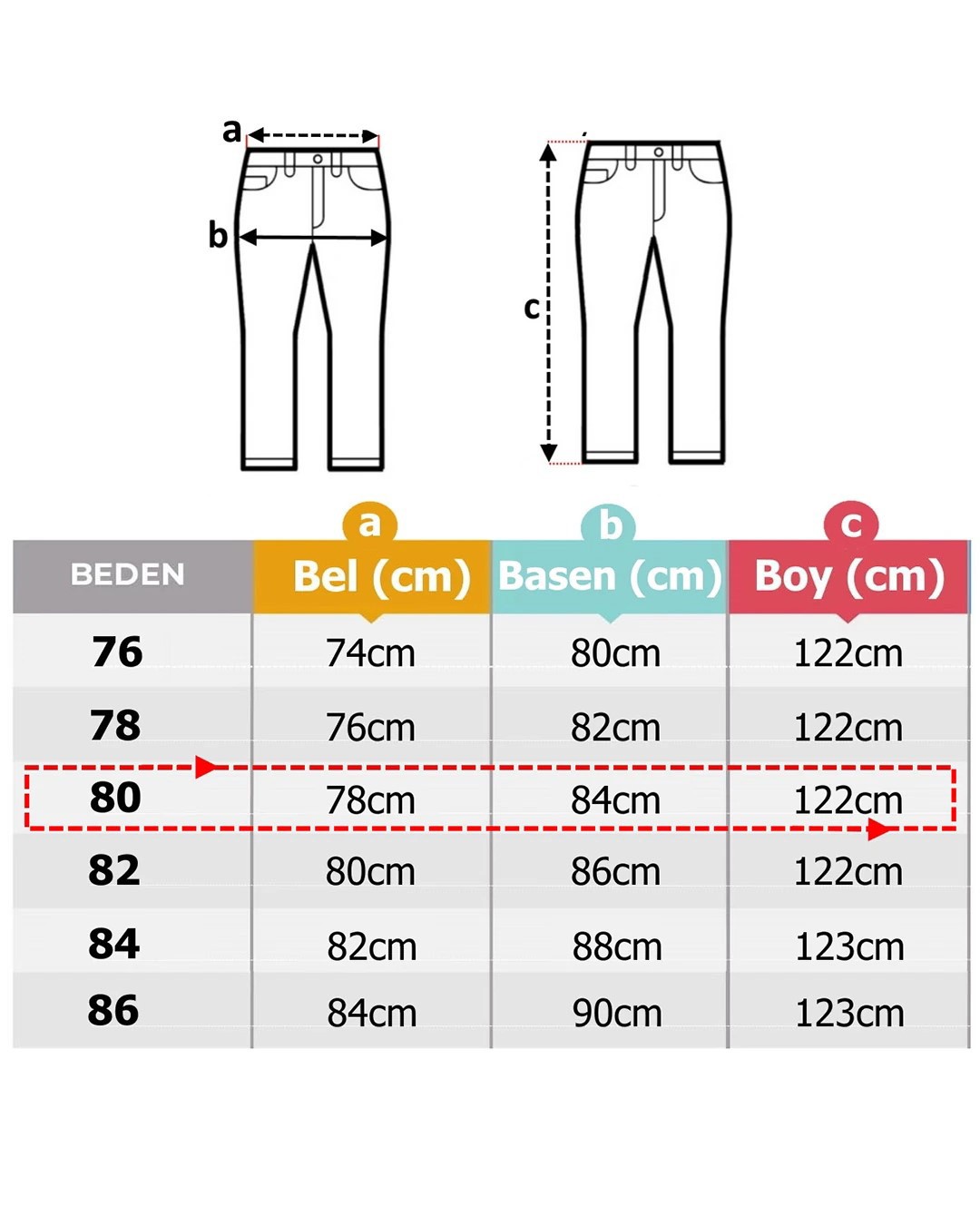 Summer Super Size Jeans Trousers Julliet 76-78-80-82-84-86