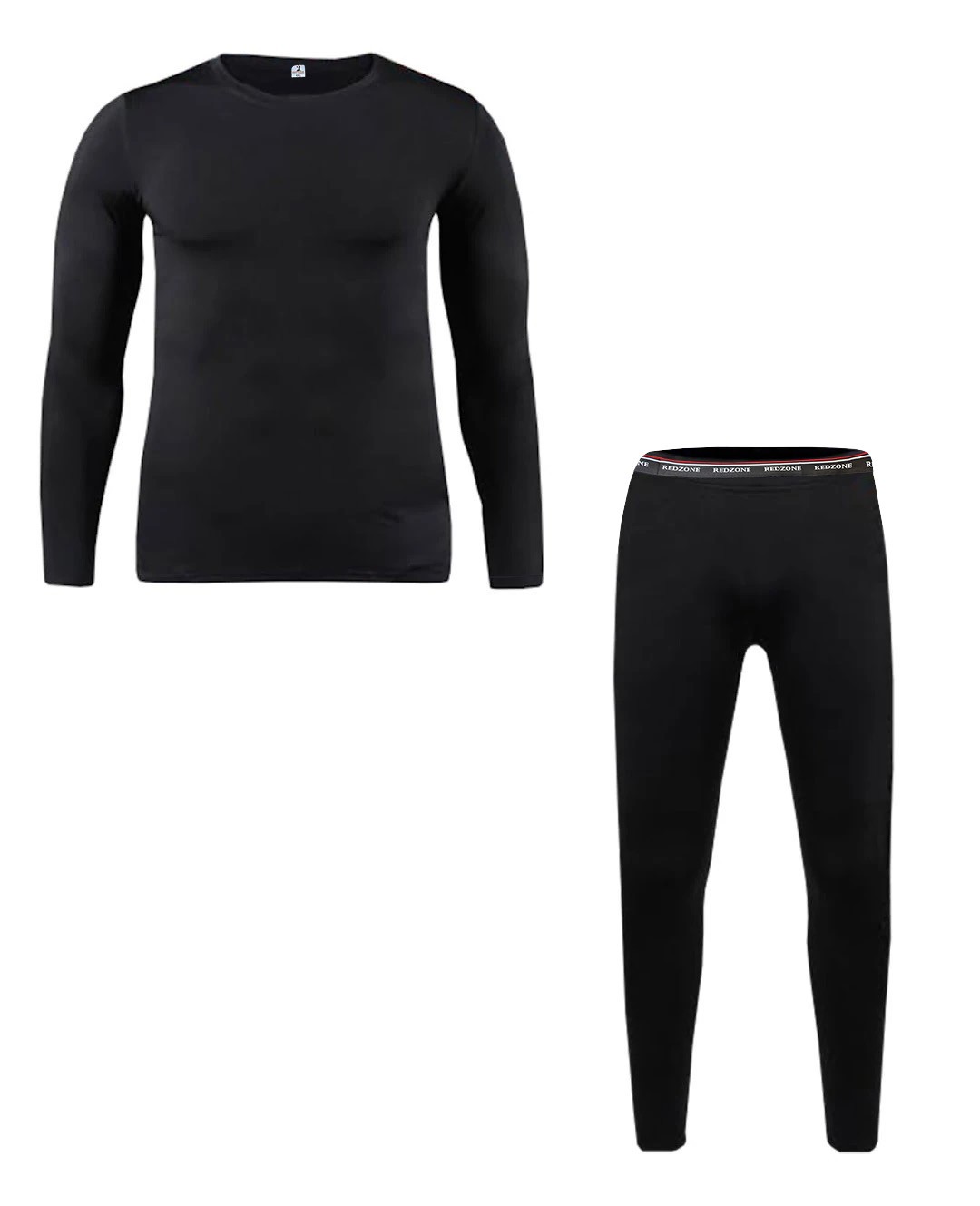 Plus Size Thermal Underwear Set Black