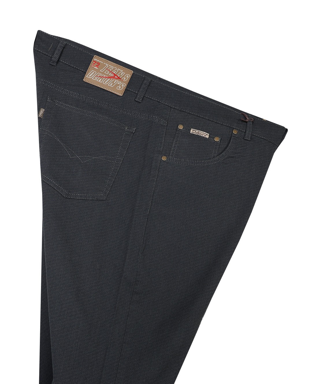 Büyük Beden Gabardin Pantolon Baskılı Düşük Bel - Haki