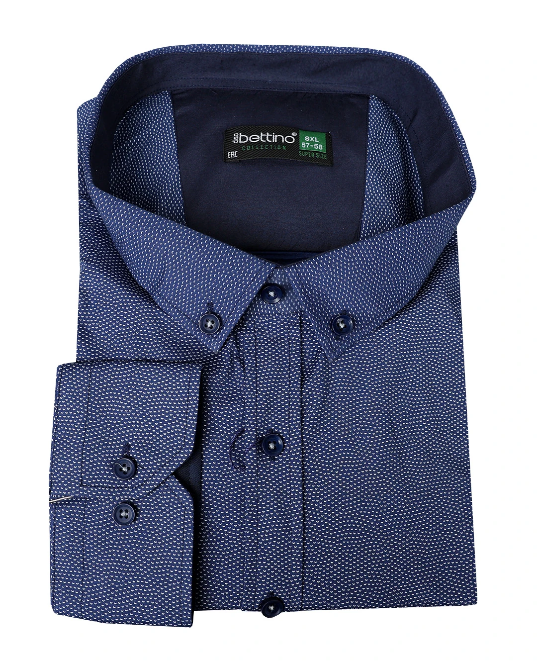 Likralı Süper Size Gömlek Düğme Yaka Uzun Kol