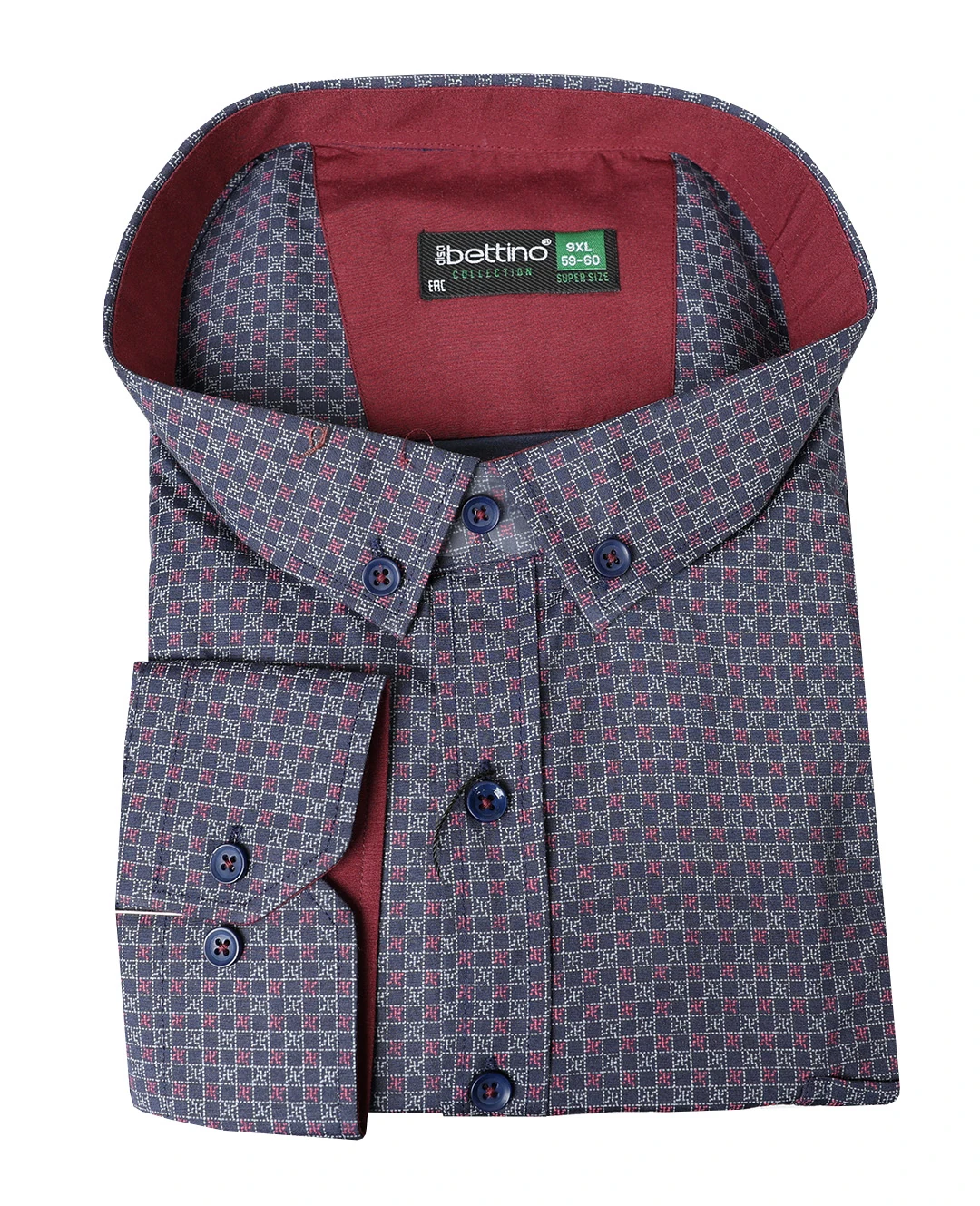 Likralı Süper Size Gömlek Düğme Yaka Uzun Kol