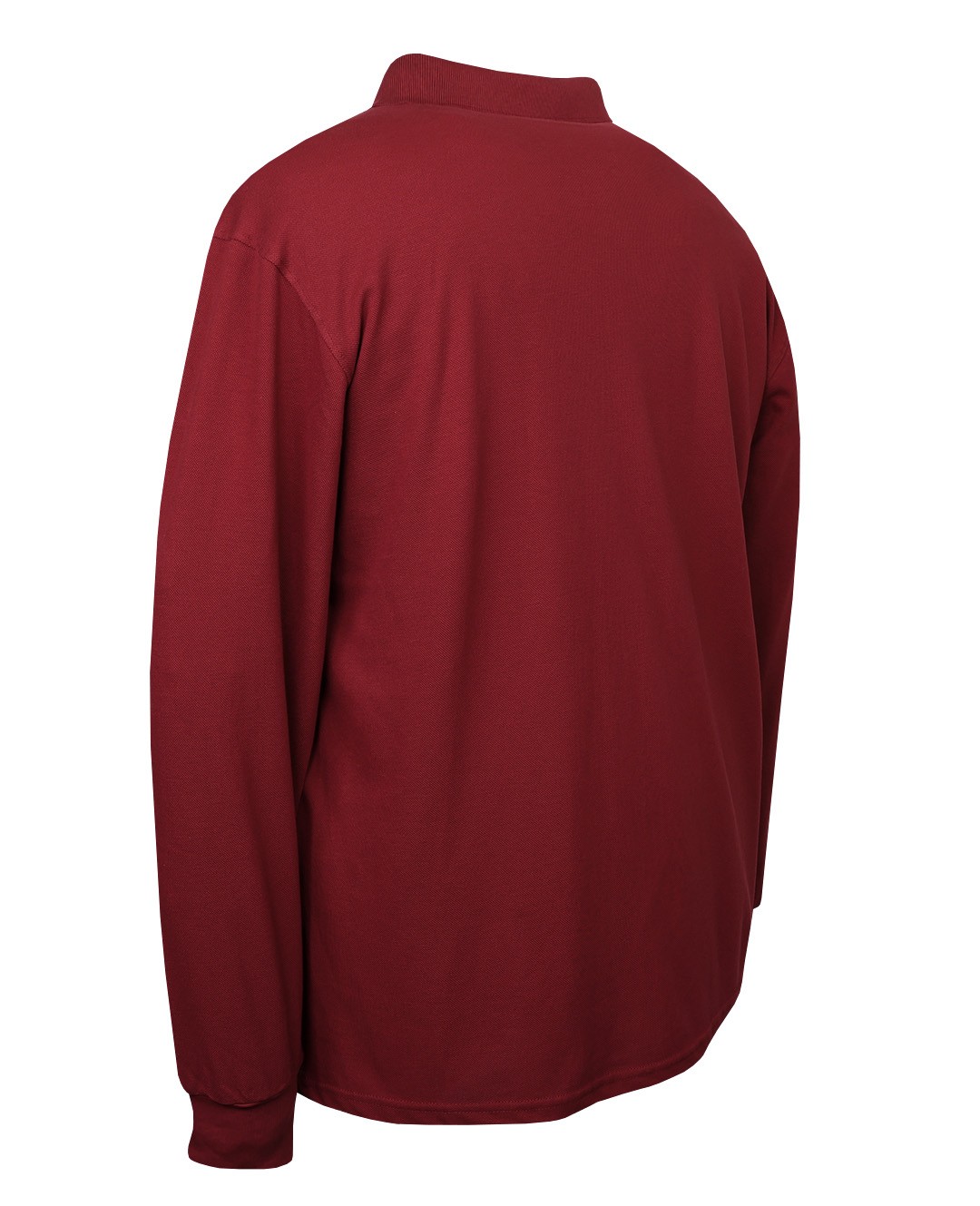 Büyük Beden Lacos Pike Polo Yaka Sweatshirt - Bordo