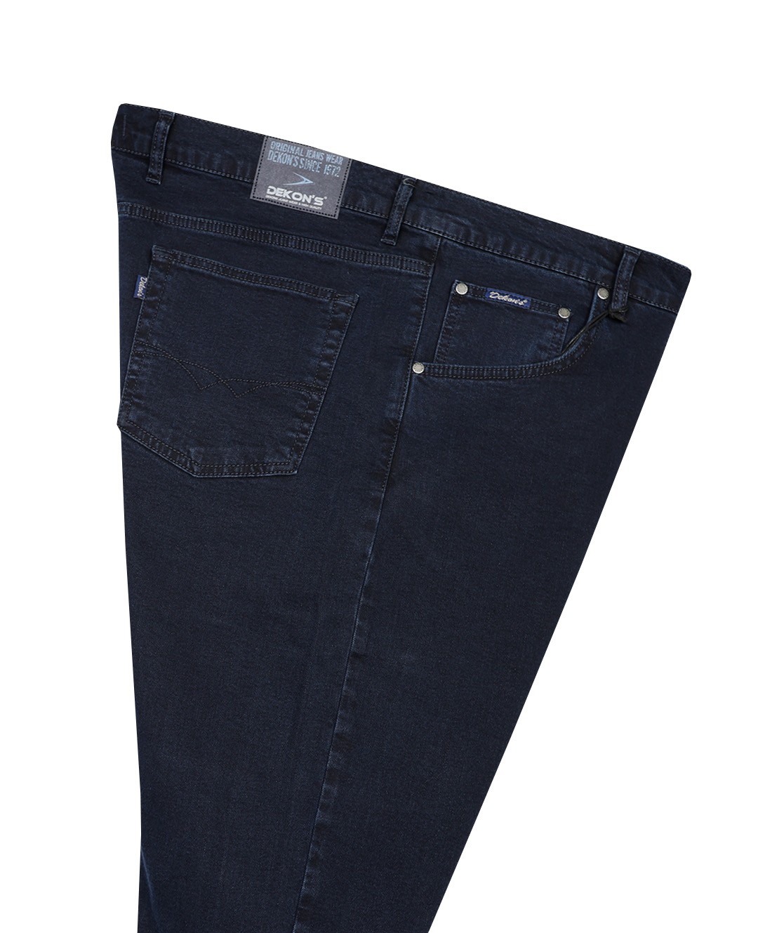 Büyük Beden Likralı Kot Pantolon Dekons 506 Darkblack