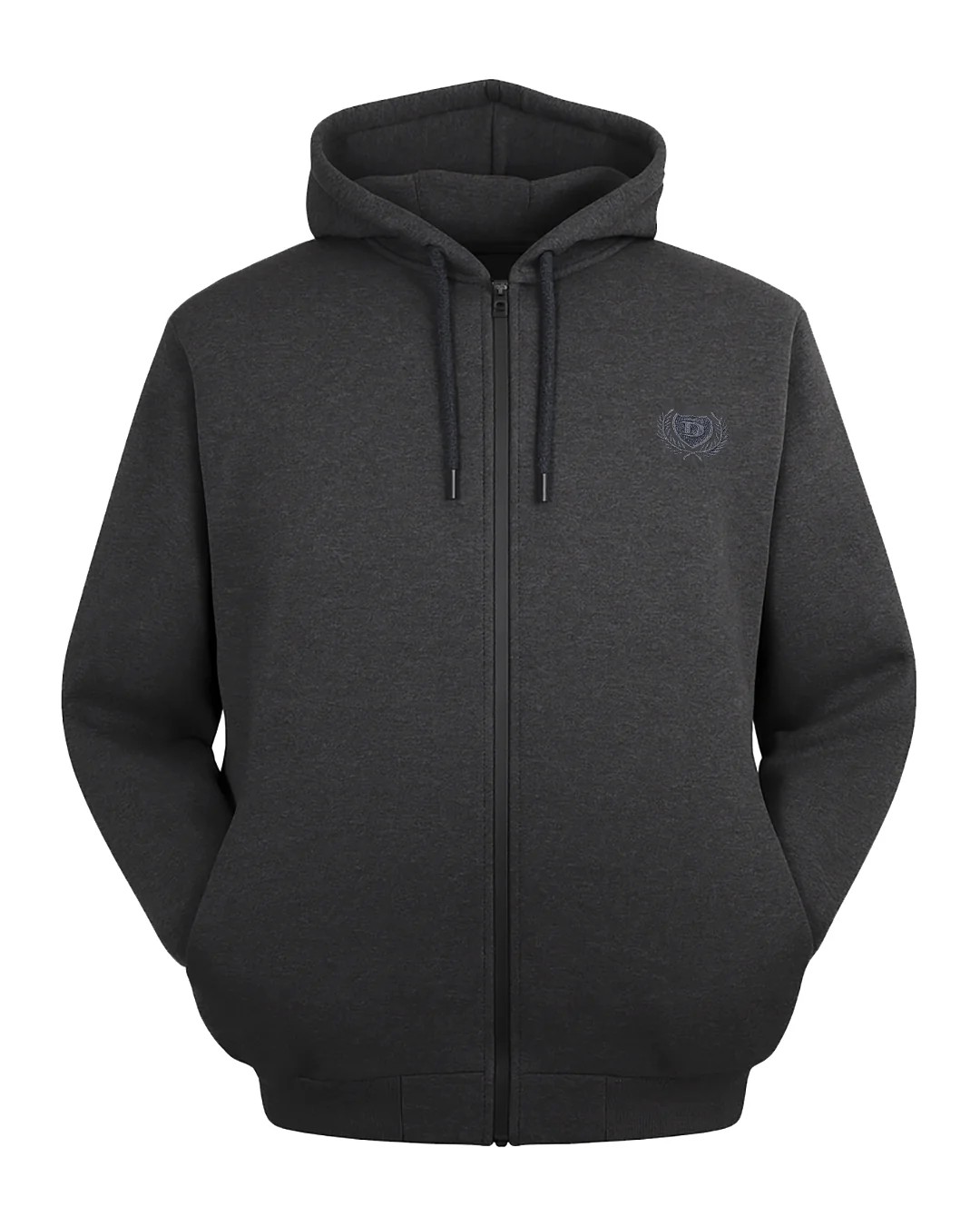Süper Size Fermuarlı 3 İplik Sweatshirt 11XL-12XL-13XL - Antrasit