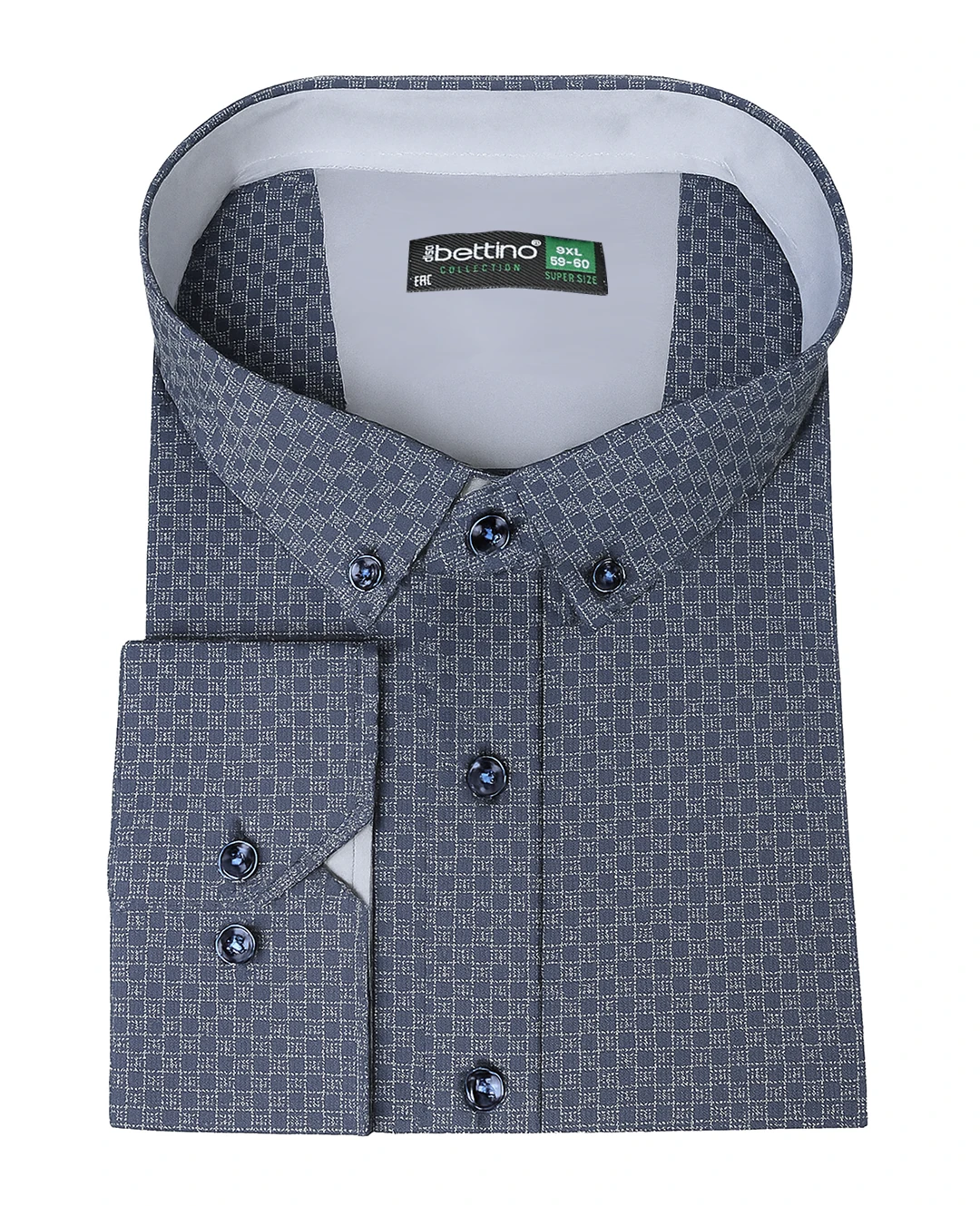 Likralı Süper Size Gömlek Düğme Yaka Uzun Kol