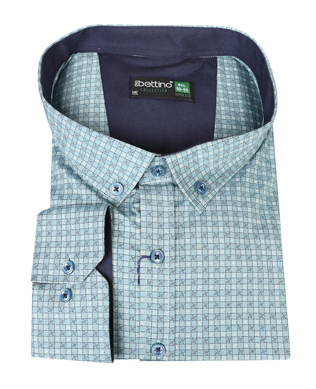 Likralı Süper Size Gömlek Düğme Yaka Uzun Kollu