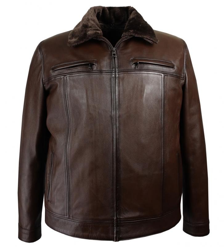 Plus Size Sheepskin Genuine Leather Coat