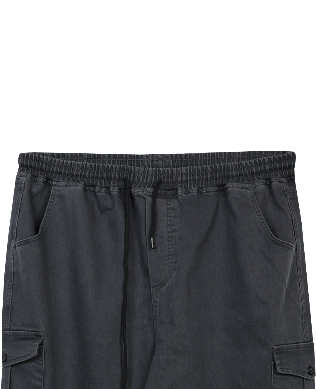 Kışlık Kargo Cepli Büyük Beden Bağcıklı Denim Pantolon - Antrasit