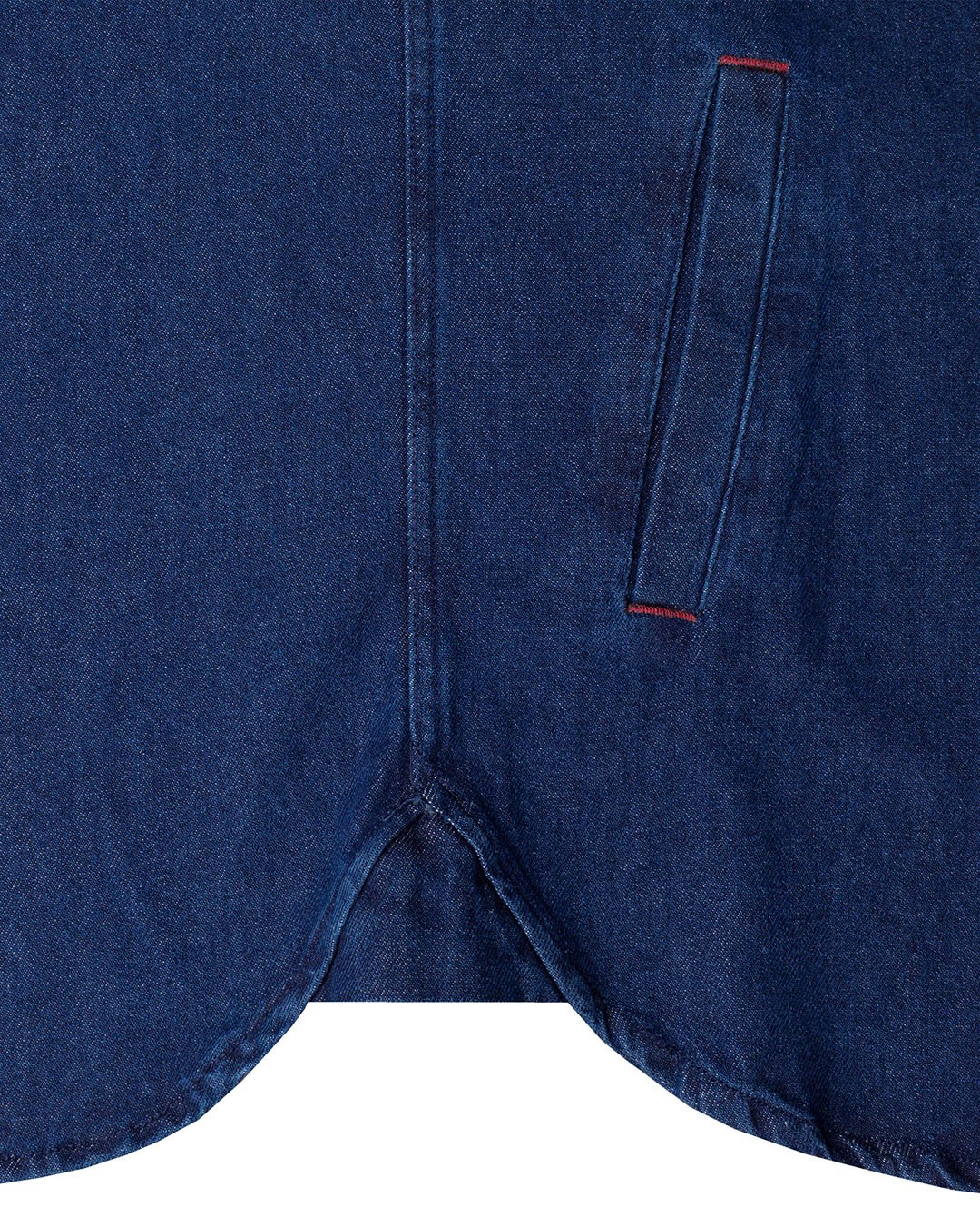 Plus Size Zippered Denim Shirt with Side Pockets
