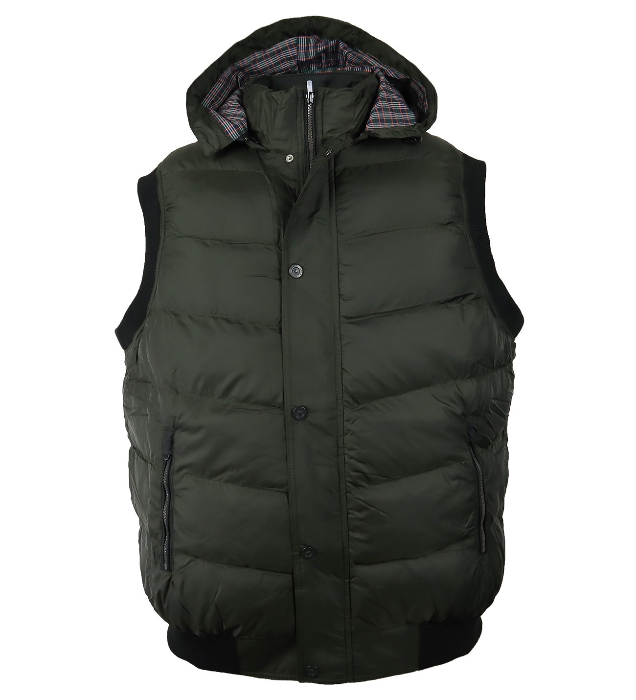 Men's Plus Size Hooded Winter Vest