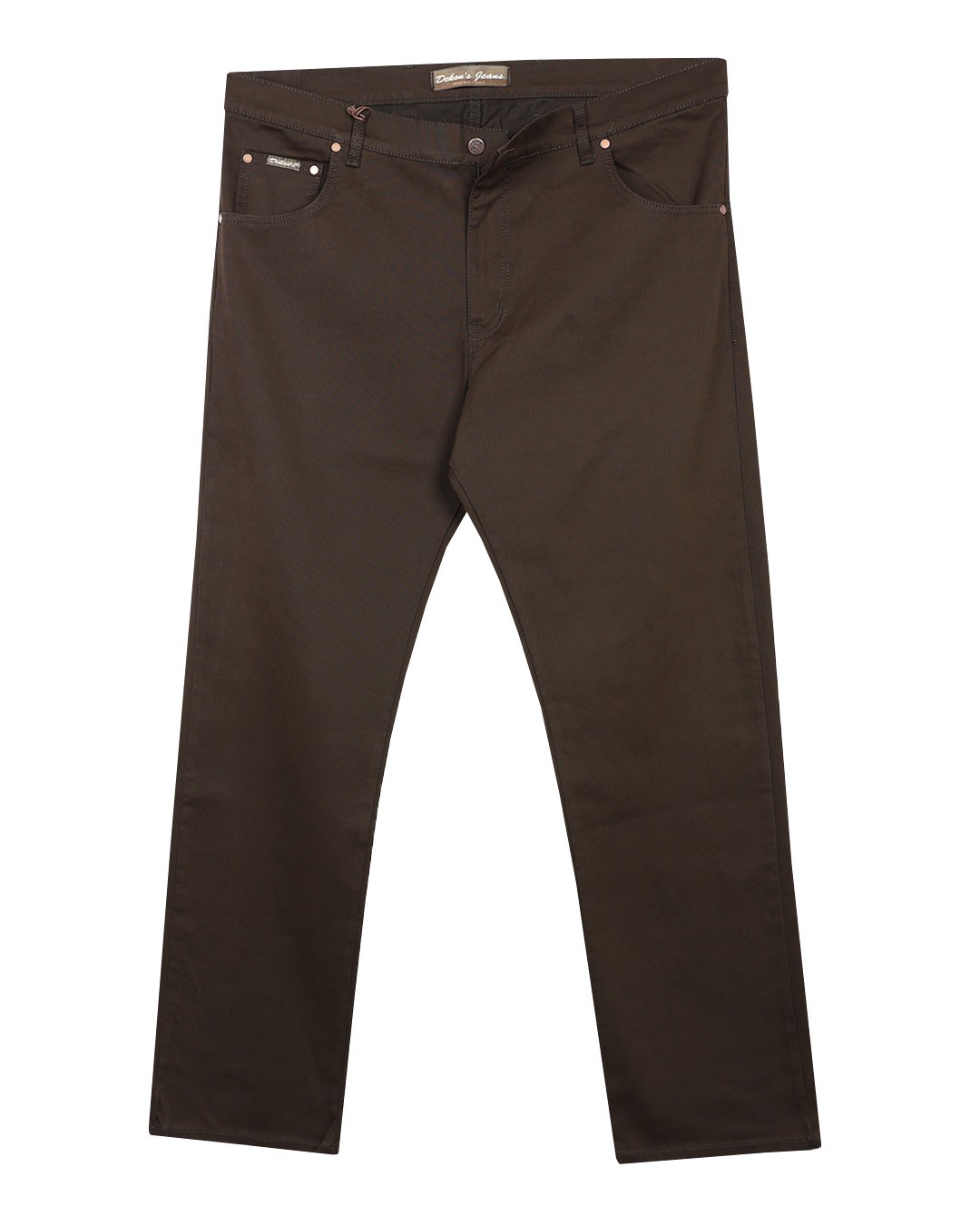 Büyük Beden Gabardin Pantolon 506 Cord - Kahverengi