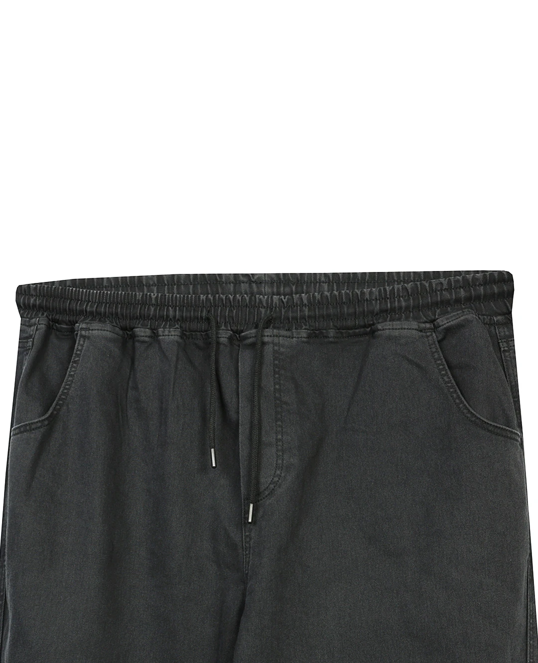 Kışlık Büyük Beden Bağcıklı Denim Pantolon - Antrasit