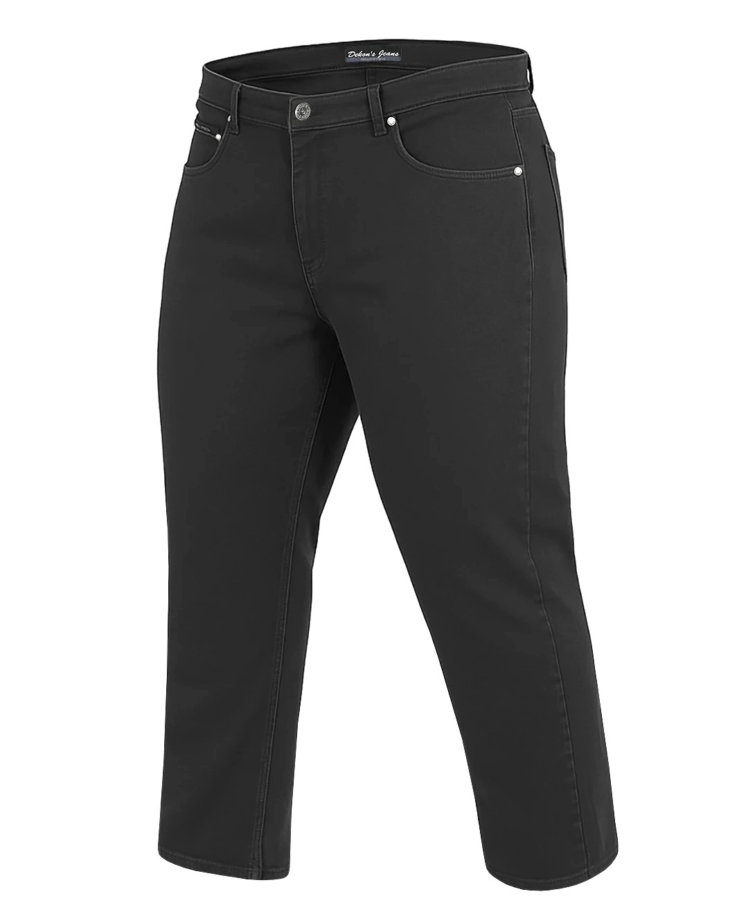 Plus Size Lycra Jeans 506 Black-Black
