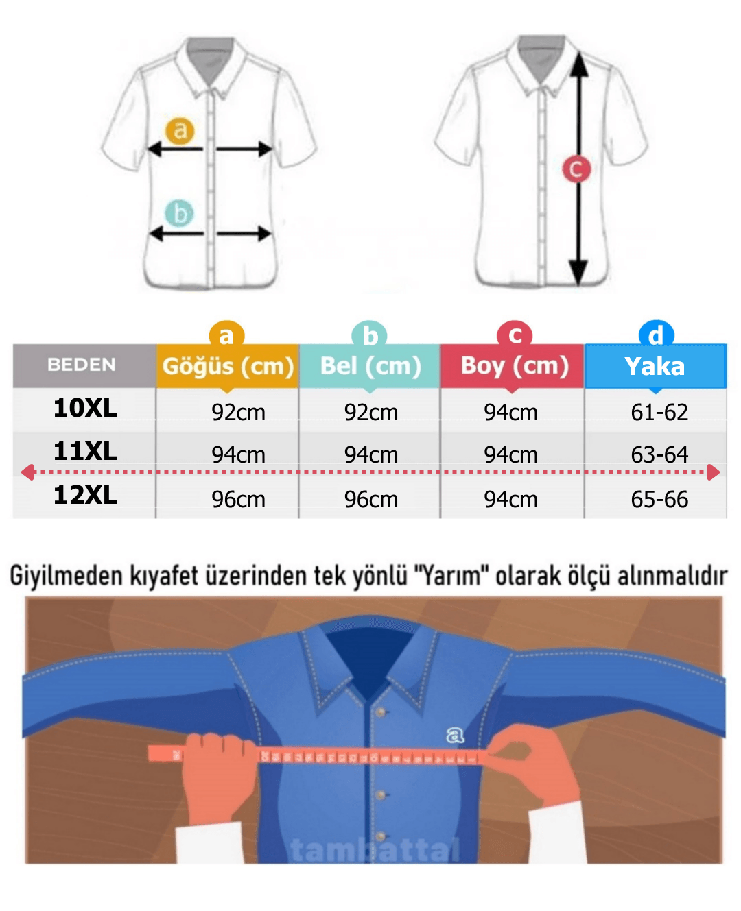 Kısa Kollu Süper Size Klasik Gömlek 10XL-11XL-12XL - Siyah