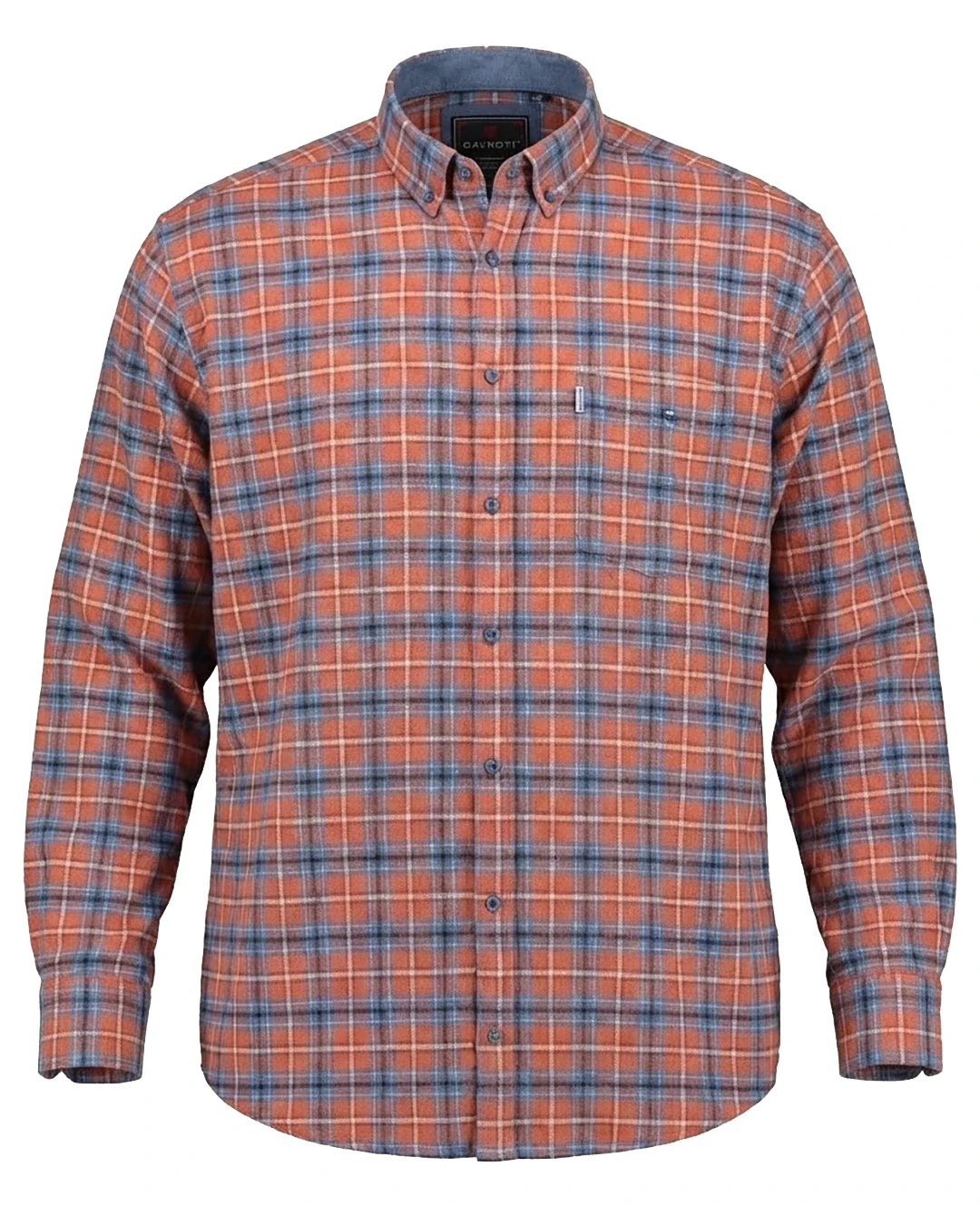 Büyük Beden Pamuklu Ekose Gömlek Düğme Yaka