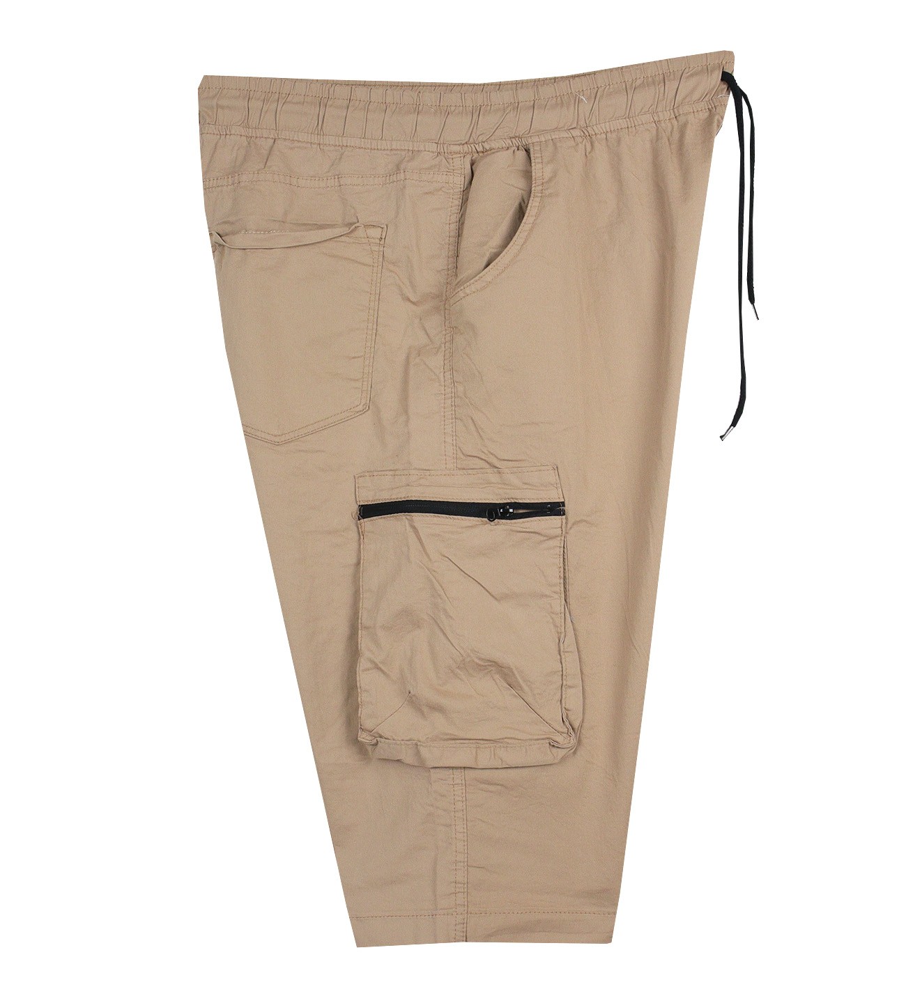 Plus Size Gabardine Shorts with Cargo Pockets