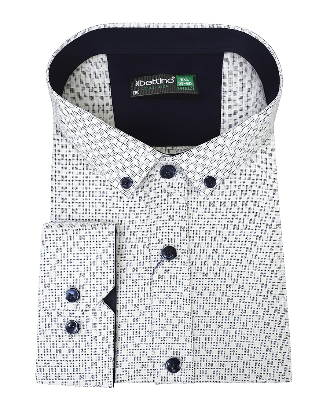 Likralı Süper Size Gömlek Düğme Yaka Uzun Kol