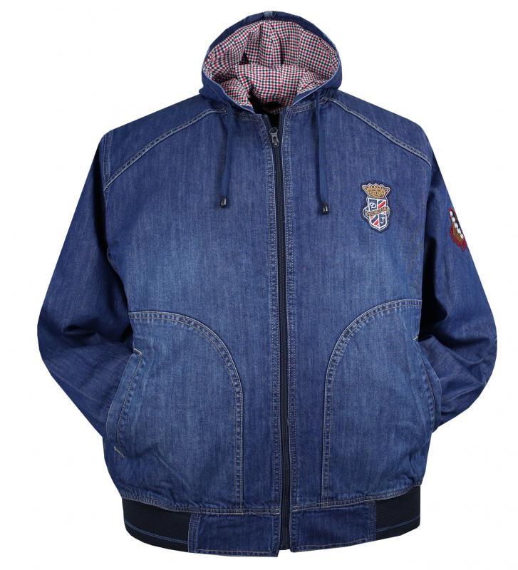 Men's Plus Size Hooded Denim Jacket Astra