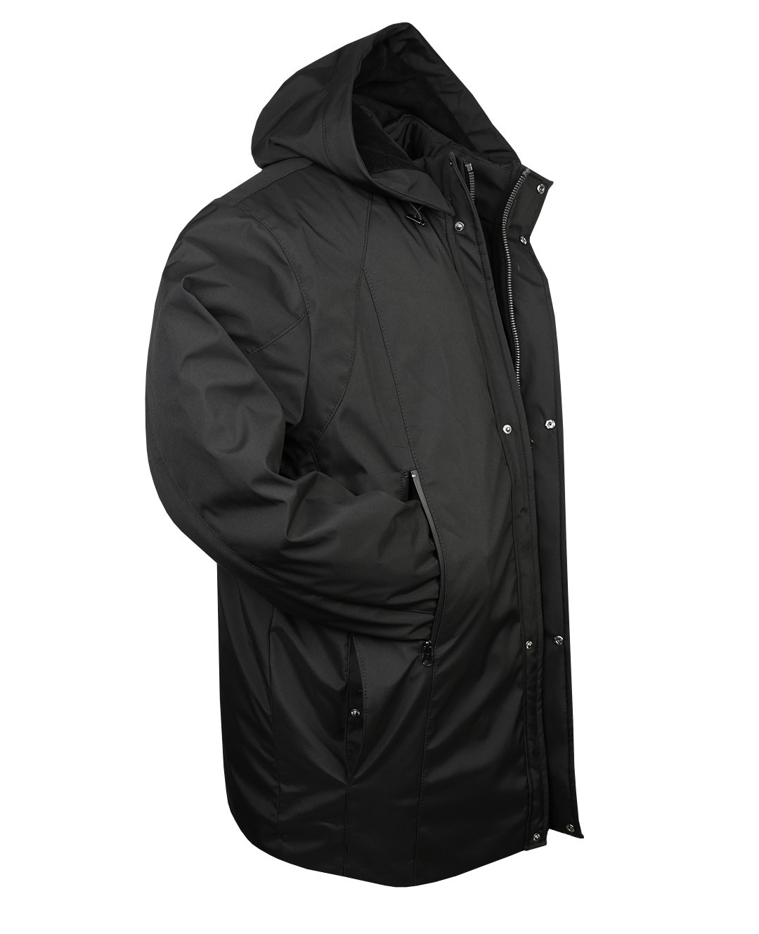 Plus Size Lined Softshell Coat Smoked