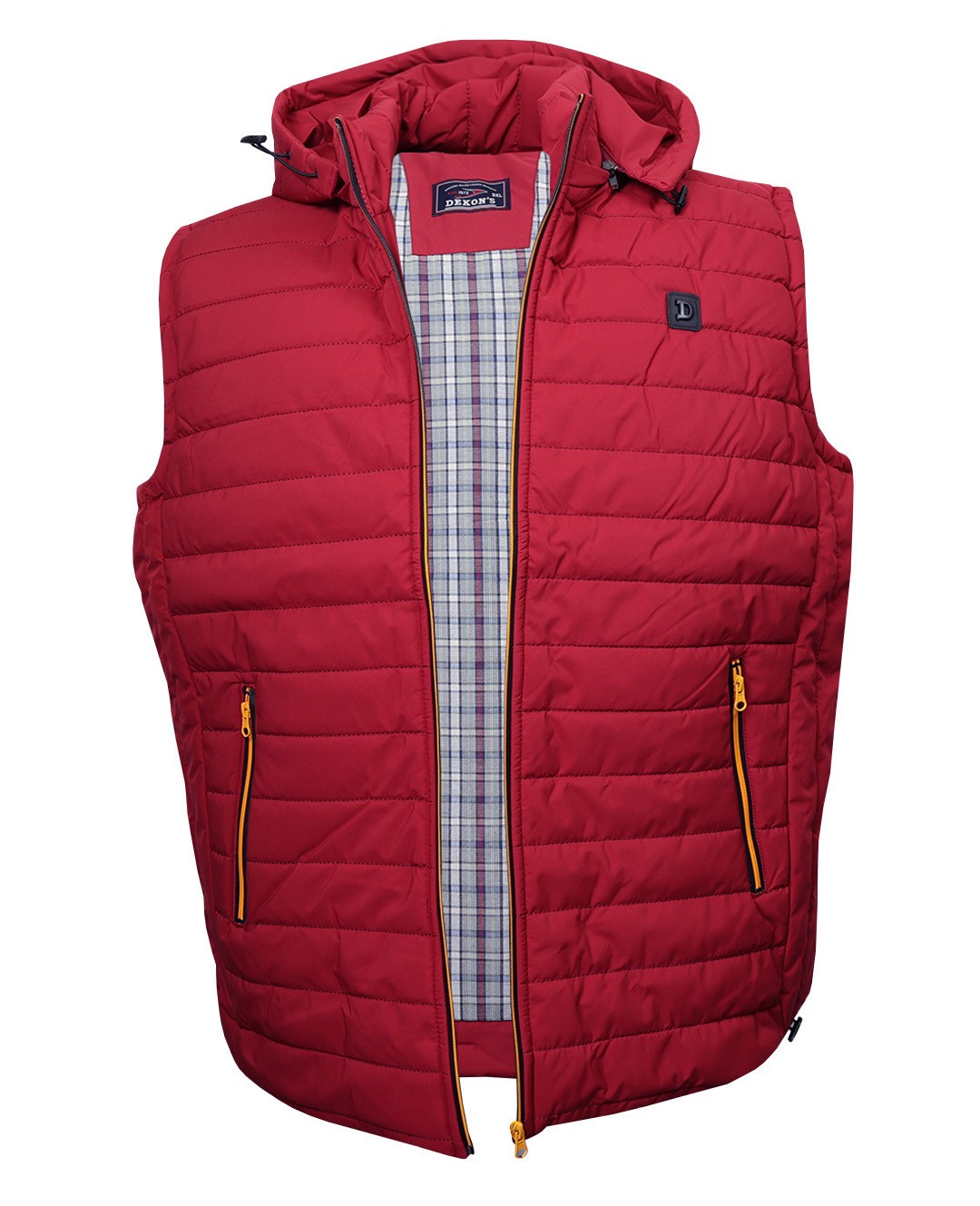 Plus Size Padded Sports Vest Dekons Burgundy